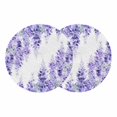 thumbnail image 1 of Purple Wisteria Round 13 Inch Placemats Set of 2, Sprinng Summer Pastoral Flowers Botanical HeatResistant Non Slip Place Mats for Dining Table, Wipeable Braided Kitchen Table Mats for Housewarming, 1 of 9