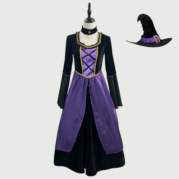 Purple Witch for Women Outfit for Stage Performance and Dress-Up