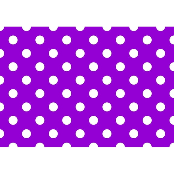 TNCT Purple With White Polka Dot Pattern Edible Image Chocolate Transfer Sheet, Multicolor