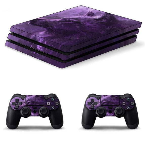Purple Wolf PS4/PS4 Pro/PS4 Slim Skin Sticker For Console And Controller Skins