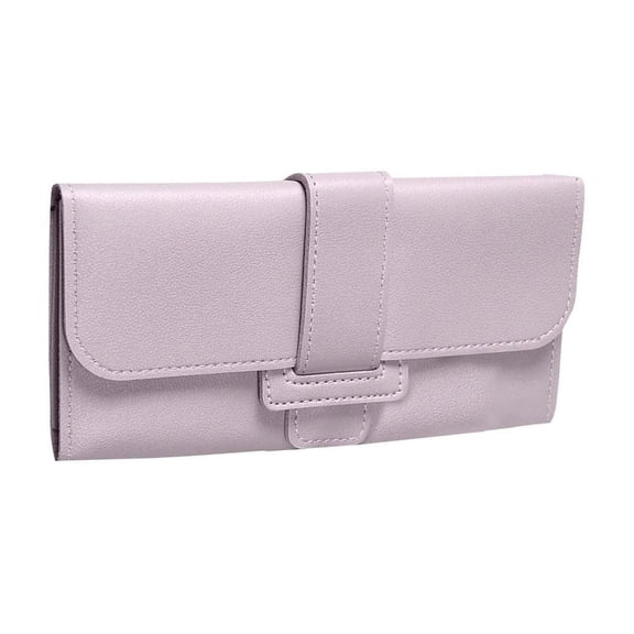 Purple Women Fashion Wallet Long Style With Flap And Buckle Closure Durable Construction Ideal For Keeping Essentials Organized