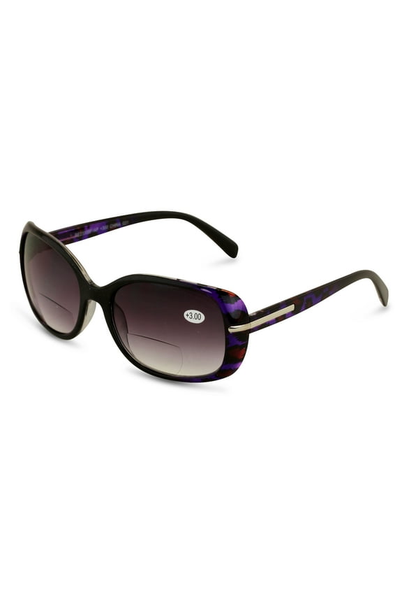 Purple Women's Bifocals Reading Sunglasses Reader Glasses Vintage Outdoor Leopard