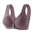 thumbnail image 1 of Purple Women's Bra, High Support Bras For Women Adjustable Strap Full Coverage Up Bras Comfortable No Underwire Wireless Bras,Women's Bra 40, 1 of 9