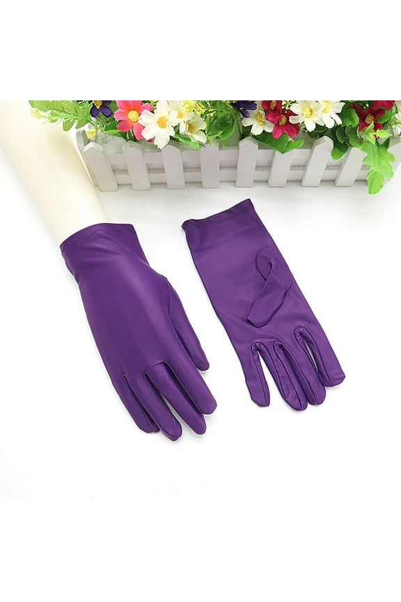 Purple Women's Gloves Mittens, 3 Pairs Cotton Gloves Resuable Soft Works Glove Or Moisturizing Dry Hands Jewelry Silver Archival Costume Inspection,Women's Accessories Gloves Mittens