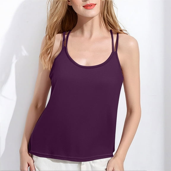 Purple Womens Blouses Womens Summer Tank for Sleeveless T Shirts Casual Clothes Ladies Tops and Blouses