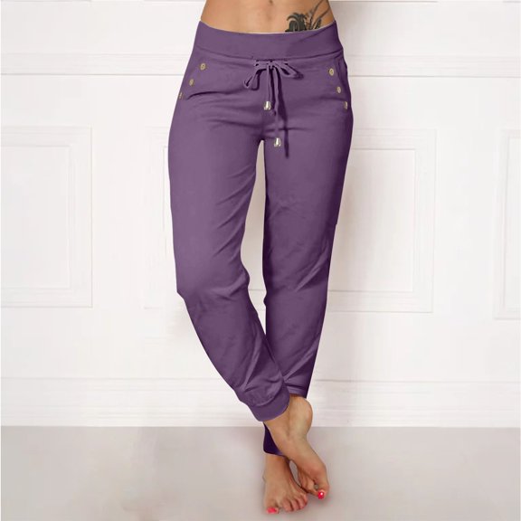 Purple Womens Pants Sweatpants for Women Solid Pants Bottom Joggers Pajama Yoga Pants Yoga Pants Women