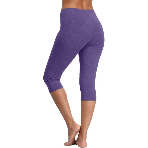 Purple Womens Sweatpants Women's Yoga Scrunch Butt Lifting Leggings Workout Running Gym Slim Pants Capri Pants for Women