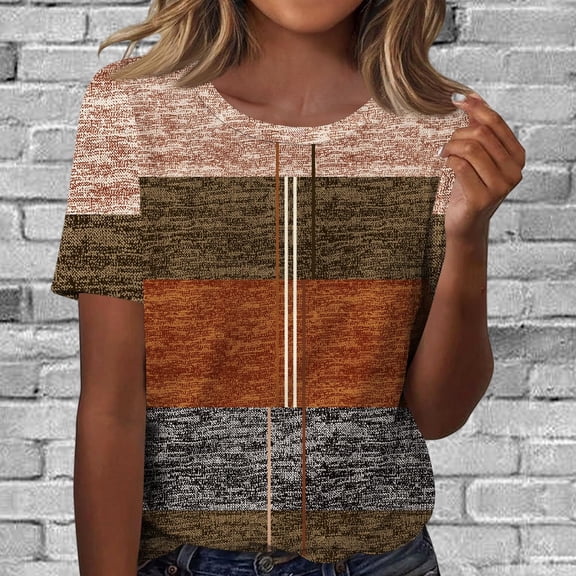 Purple Womens Tops Women's Tops Summer Short Sleeve Crew Neck Shirts Casual Blouses for Women Shirts for Women