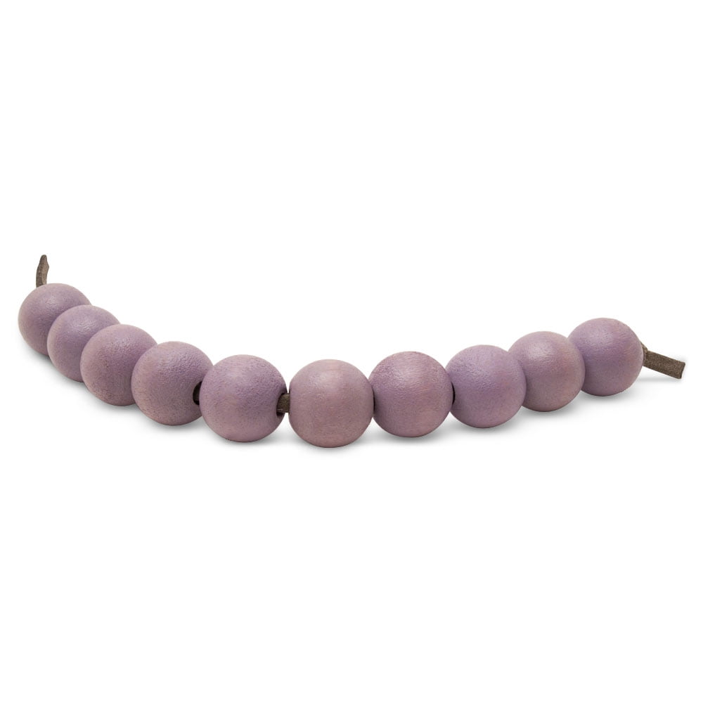 Purple Wooden Beads Round, 1/2", 3mm Hole, Pack of 100 Small Colored Beads for Crafts, Jewelry, Garlands, Spacers, and Macrame, by Woodpeckers