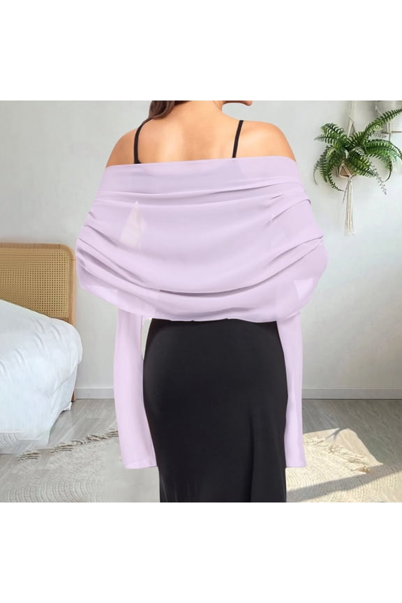 Purple Wraps Evening Gown Shawl Women's Chiffon Shawl Wedding Shawl Formal Gown Shawl Bride Bridesmaid Shawl Soft Scarf