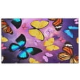 thumbnail image 1 of Purple Yellow Blue Butterfly Pattern Door Rugs,Washable Non Slip Door Mats Indoor,Decorative Door Mats,Entry Mat Indoor for Entrance,Bedroom,Kitchen,Bathroom,17"x30", 1 of 6