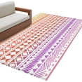 thumbnail image 1 of Purple Yellow Boho Living Room Rug 4x6 Washable Area Rug for Bedroom, Non-Slip Dining Room Rugs Ethnic Tribe Arrows Geometric Indoor Carpet for Kitchen Entryway Office Nursery Laundry, 1 of 9