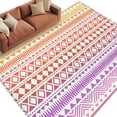 thumbnail image 1 of Purple Yellow Boho Washable Rug 5x7 Area Rugs for Living Room, Ethnic Tribe Arrows Geometric Large Bedroom Rug Soft Non-Slip Low Pile Floor Carpet for Dining Room Kitchen Office Laundry Nursery, 1 of 9