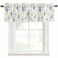 thumbnail image 1 of Purple Yellow Diamond Farmhouse Short Window Curtain Valances, Modern Geometric Middle Century Rod Pocket Kitchen Valances for Living Room Bedroom Bathroom Cafe 54" x 18", 1 of 8