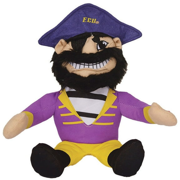 Purple/Yellow ECU Pirates 9'' Musical Mascot