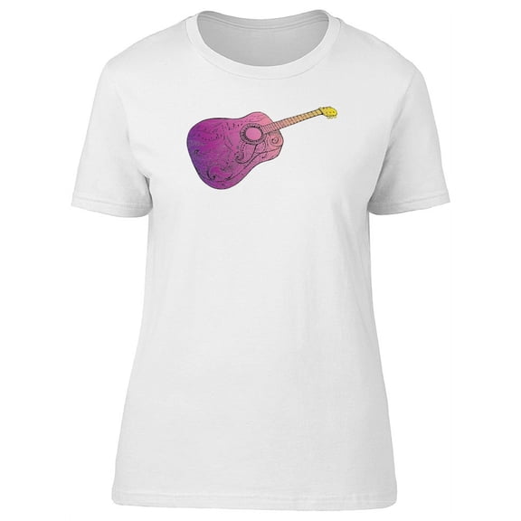 Purple Yellow Gradient Guitar Tee Women's -Image by Shutterstock