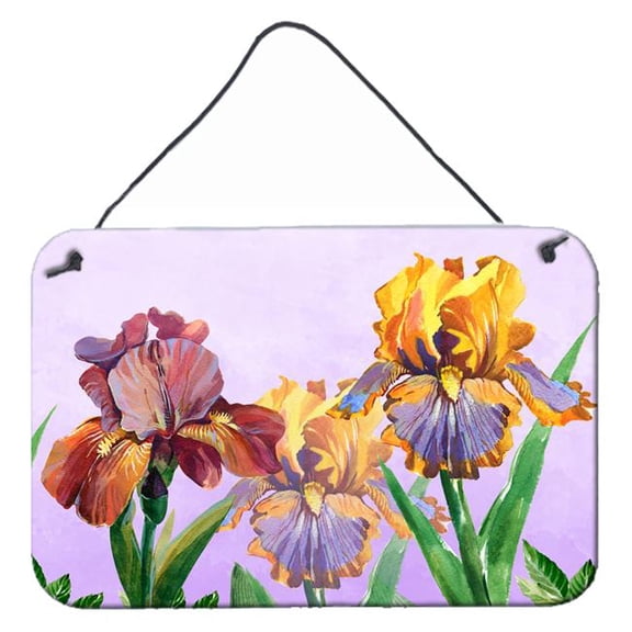Purple & Yellow Iris Wall or Door Hanging Prints