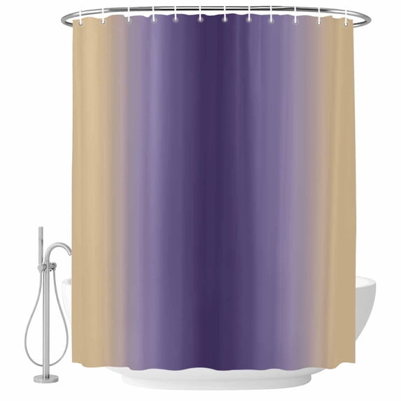 Purple Yellow Ombre Shower Curtain, Waterproof Shower Curtains for Bathroom, Farmhouse Modern Gradient Art Washable Fabric Bathtub Curtain Set Bath Decor with 12 Hooks 48"x72"