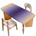 thumbnail image 1 of Purple Yellow Ombre Table Cloths for 5 Foot Rectangle Tables, Farmhouse Modern Gradient Art Patio Waterproof Elastic Fitted Tablecloths, Washable Rectangular Table Cover for Camping, 1 of 8