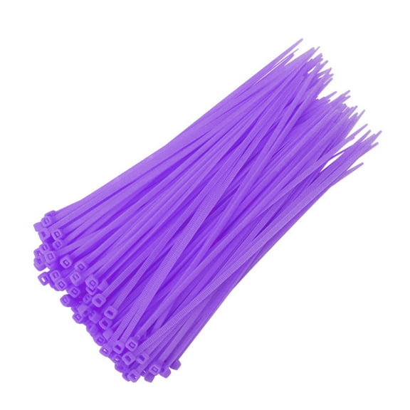 Purple Zip Tie Heavy Duty Zip Ties Plastic Zip Tie Colorful Zip Ties Multi-Purpose Cable Management Ties 6 Inch Self-Locking Zip Ties 100Pcs Durable Zip Ties