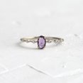 thumbnail image 1 of Purple Zircon Geometric Copper Rings Inspired By Japanese Design Electroplated For Women Birthday Gifts Jewelry, 1 of 5