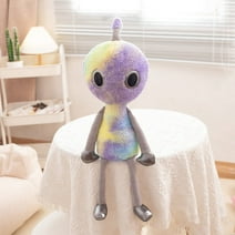 Purple alien doll,Alien Shaped Plush Toy Reversible Soft Cartoon Stuffed Doll For Kids Adults Birthday Gift Green 23in