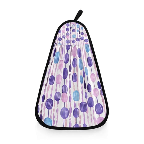 Purple and Blue Bead Pattern Hanging Towel Hand Towel 16.53x12.20in Quick-Drying for Kitchen and Bathroom Use