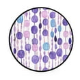 thumbnail image 1 of Purple and Blue Bead Pattern Memory Foam Bath Mat 36" Absorbent Rug with Non Slip Base and 4 Bonus Pads, 1 of 6