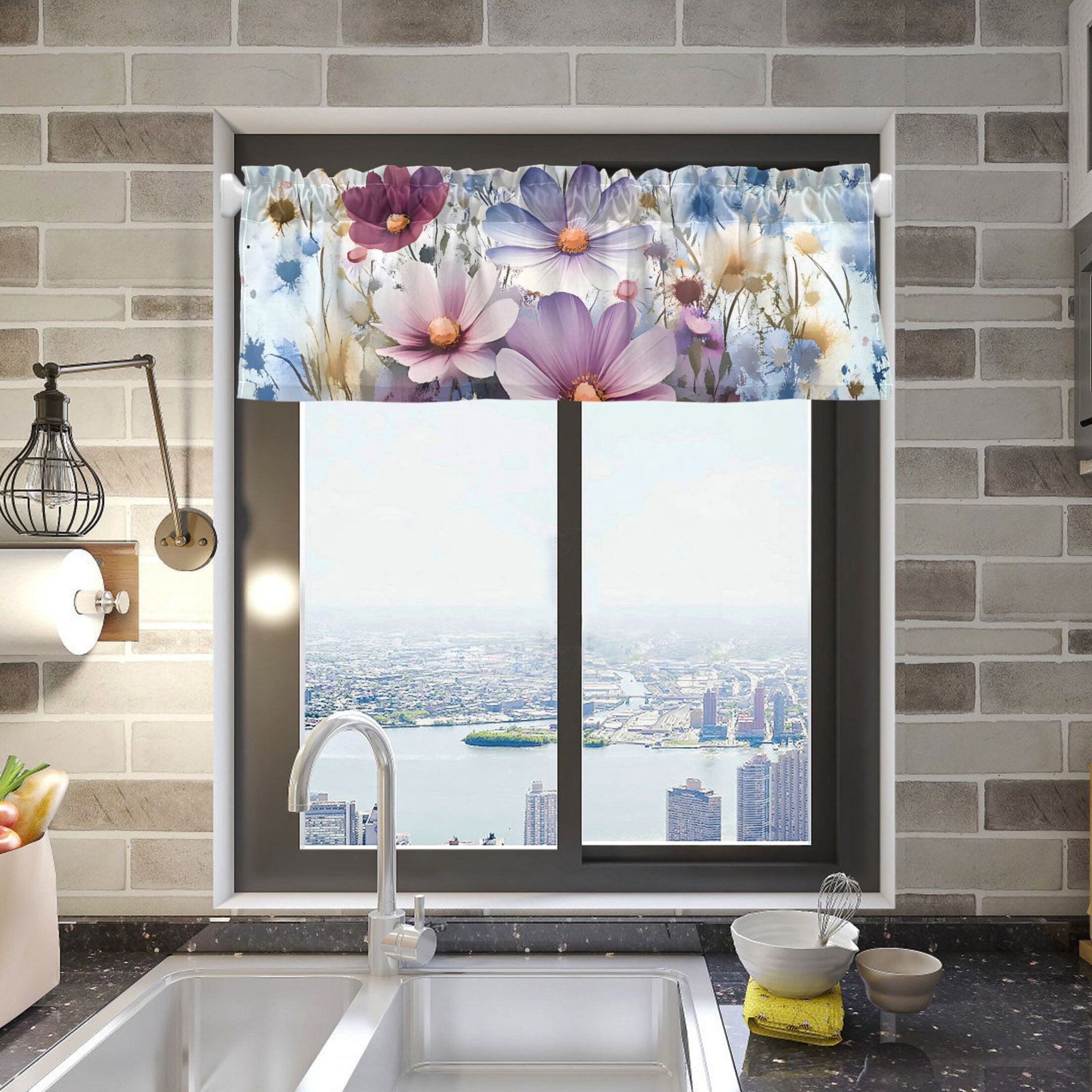 Black White Buffalo Plaid Kitchen Curtains - 27.5x39 Inch, Funny Quote Design, Light Filtering, Country Cafe Style (Set Of 2)