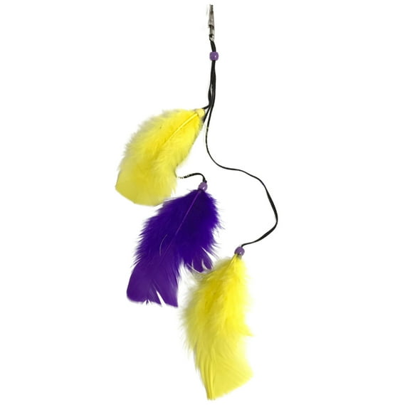 Purple and Gold Feather Hair Clip (Dozen)