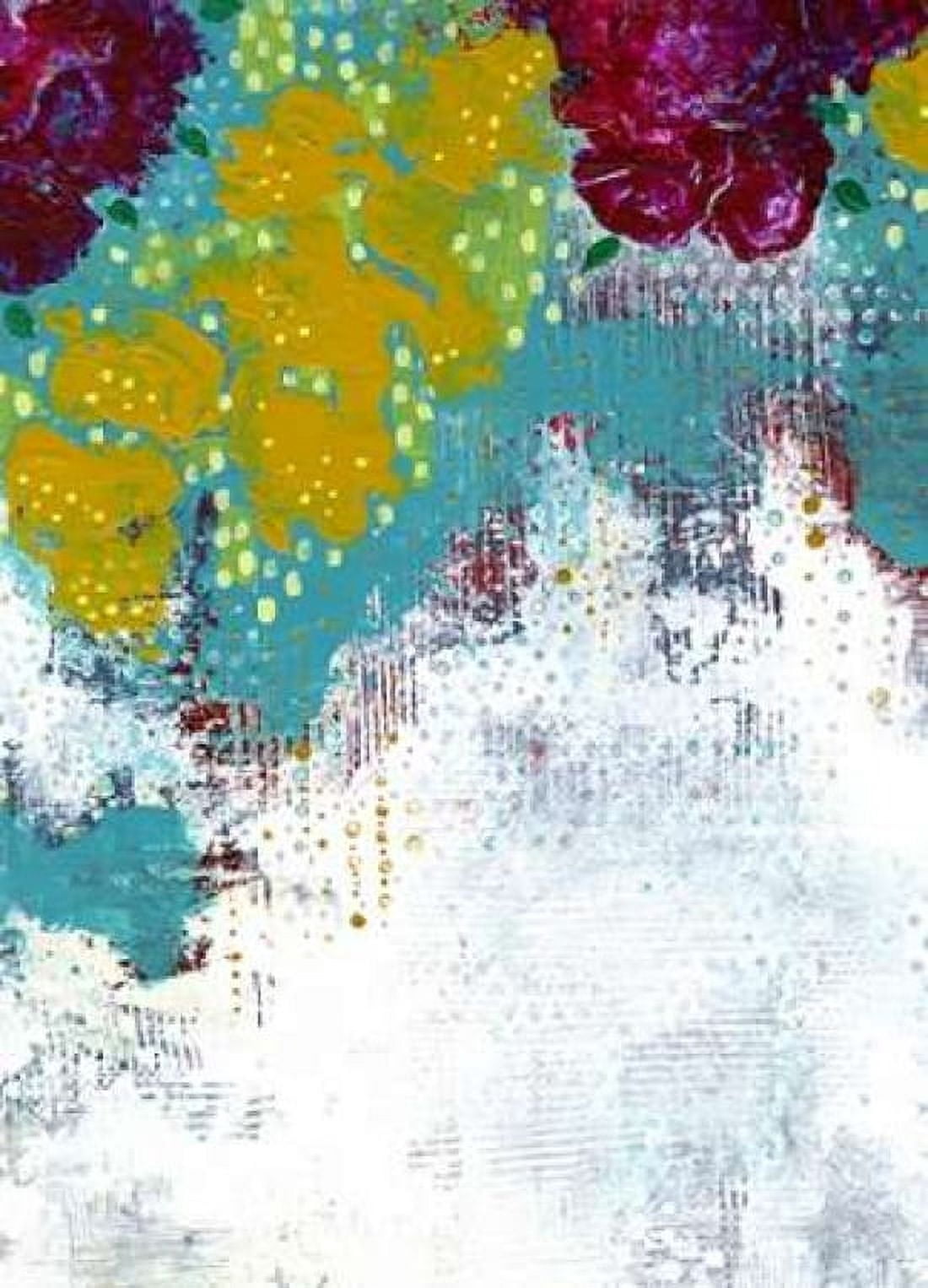 Purple and Gold Floral Abstract Canvas Art - Sarah Ogren (20 x 28)