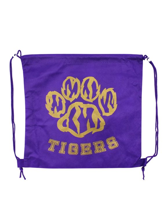Purple and Gold Tiger Backpack 13.5" x 14" (Each)
