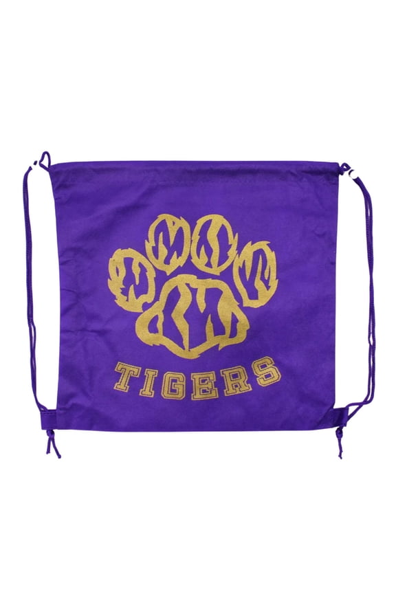 Purple and Gold Tiger Backpack 13.5" x 14" (Each)