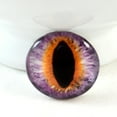 thumbnail image 1 of Purple and Orange Cat or Dragon Glass Eyes, 1 of 3