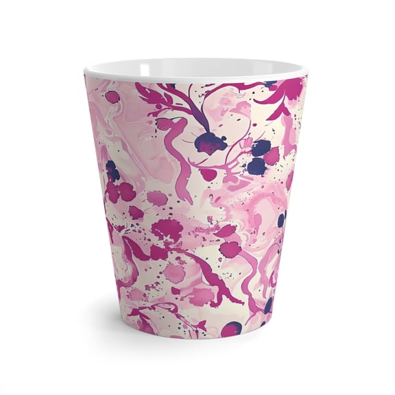 Purple and Pink Color Splash Coffee Latte Mug