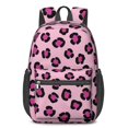 thumbnail image 1 of Purple and Pink Leopard Print 17" School Backpacks for Teens,Waterproof Oxford Fabric,S-Shape Padded Straps for School,Travel,Hiking,Camping, 1 of 6