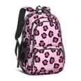 thumbnail image 1 of Purple and Pink Leopard Print Backpack for School, Cute School Bag with Adjustable Shoulder Straps and Padded Back, 16.9"x12.6"x5.9", 1 of 5