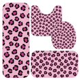 thumbnail image 1 of Purple and Pink Leopard Print Bathroom Rug Set 4 Piece,Includes Contour,Lid Cover,Bath Mat,Non-Slip Extra Soft Absorbent Washable, 1 of 1