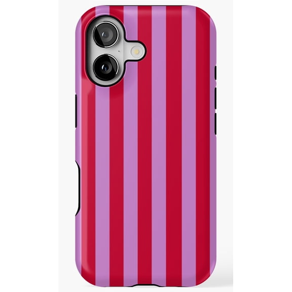Purple and Red Stripes Vertical Pattern Colorful Minimalist Case Phone Case for iPhone 17 16 15 14 13 12 11 Pro Max