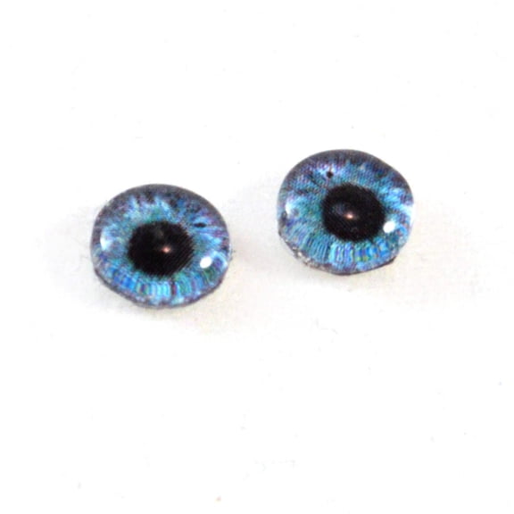 Purple and Teal Clockface Steampunk Glass Eyes