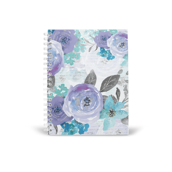 Purple and Teal Flower Journal/Notebook