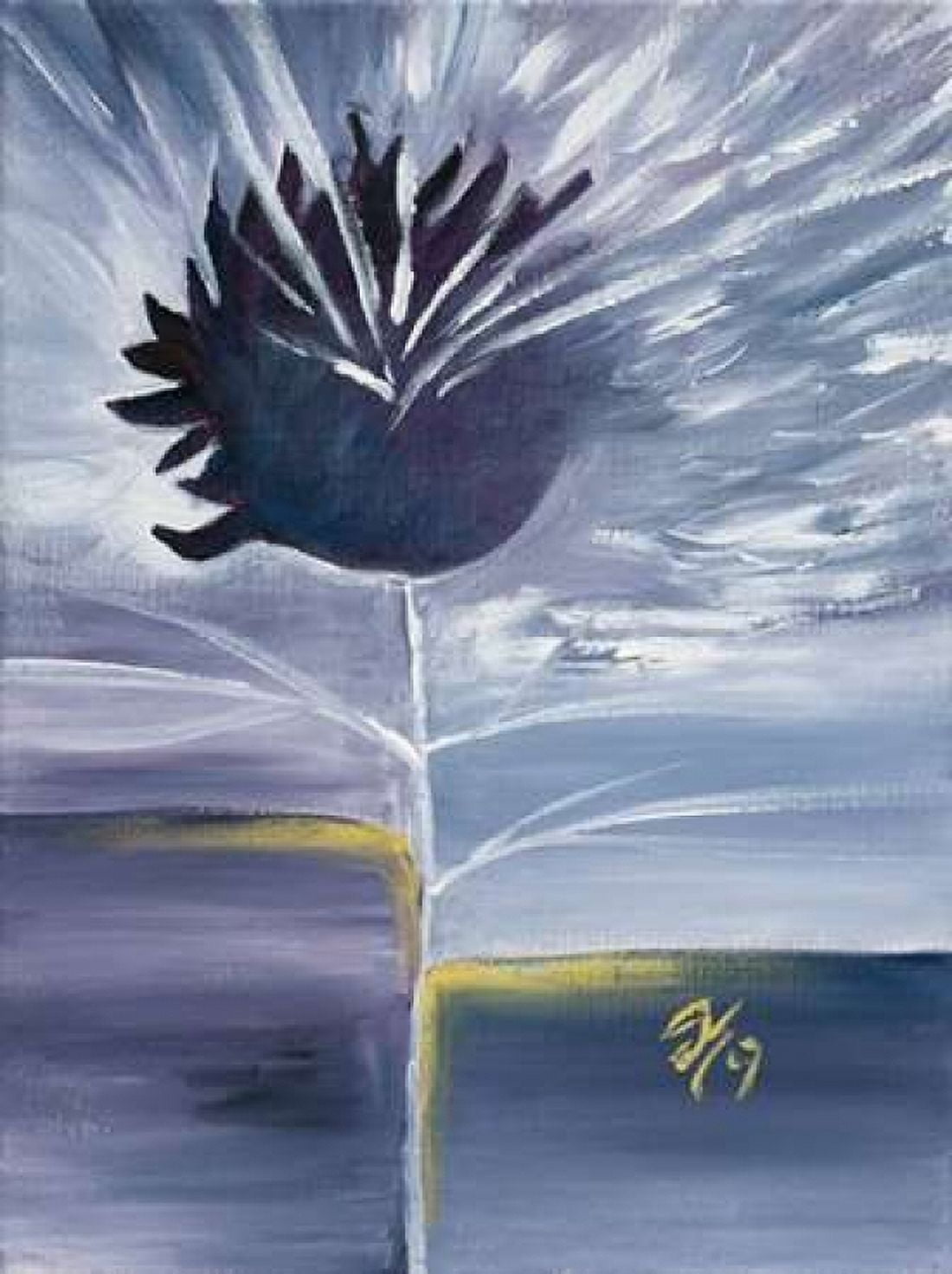 Purple bleu I Canvas Art - Kristel Peters (18 x 24)