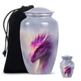 thumbnail image 1 of Purple dragon large decorative Urn for ashes for men & women, small keepsake Urns for human ashes, cremation Urns for ashes for female, Urn for ashes adult mom & dad, 1 of 8