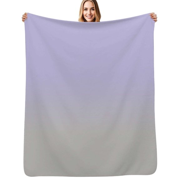 Purple gradient Flannel Blanket Warm Soft Bedding Throws Winter Camping Chair Sofa Bed