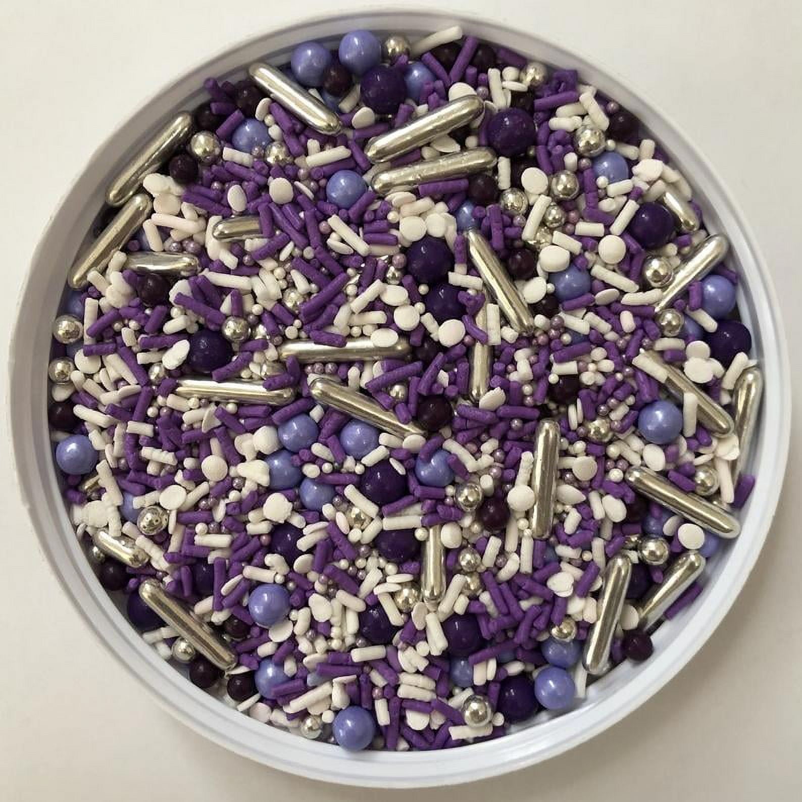 Purple is Perfect Mix Confetti Sprinkles, Cake, Cookie, Donut, Cakepop Toppings, 6 oz.