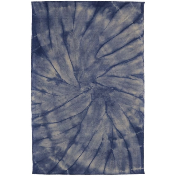Purple-navy Tie-Dye 5X8 Hand-Tufted Modern Rug