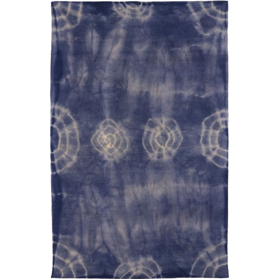 Purple-navy Tie-Dye 5X8 Hand-Tufted Modern Rug