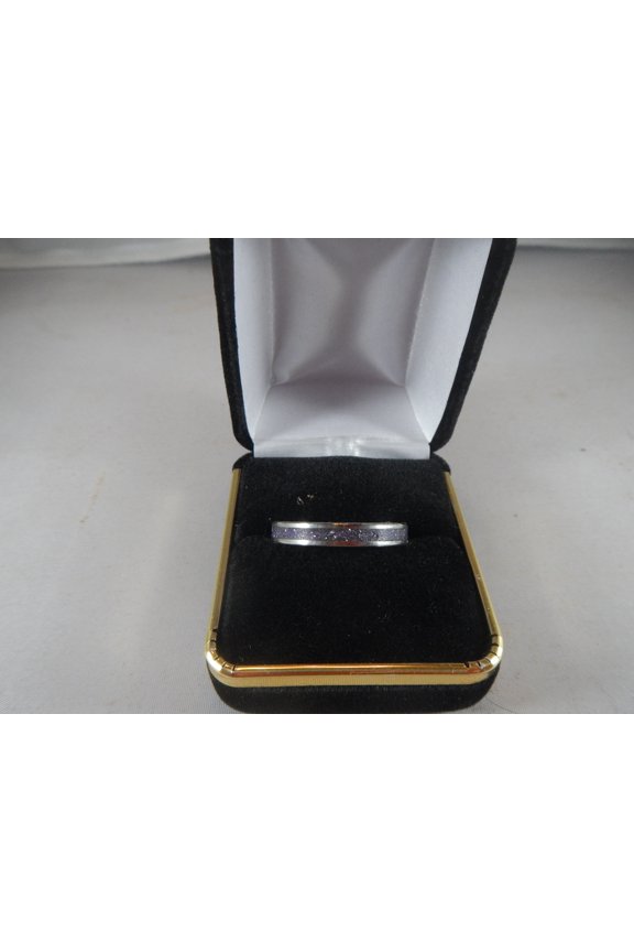 Purple stone inlay ring size 12.5 R27