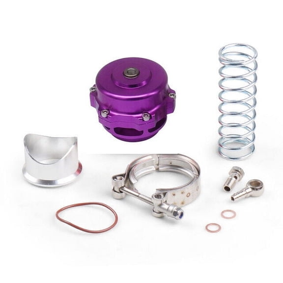 Purple universal 50mm blow valve BOV with V-band flange clip spring kit-
