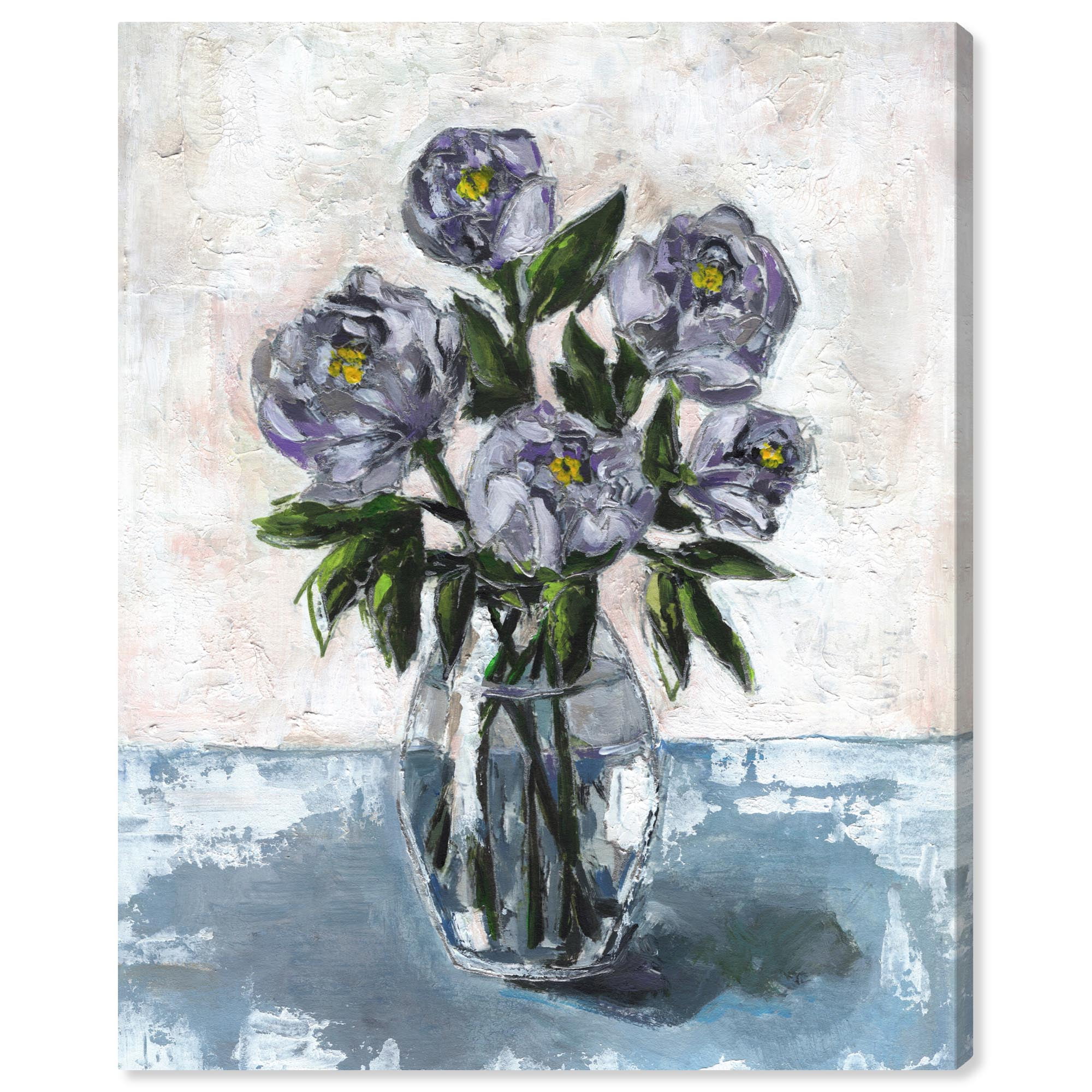Purple Vibes Romantic Floral Canvas Wall Art, 16" x 20"